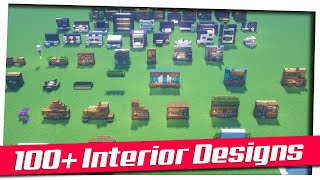 Minecraft  100 Interior Decoration Ideas and Designs Inspiration amp Tips World Download [upl. by Naujad611]