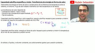 Capacidad calorífica específica y molar [upl. by Orazio]