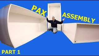 IKEA PAX Wardrobe Assembly PART 1 [upl. by Aihseyk]