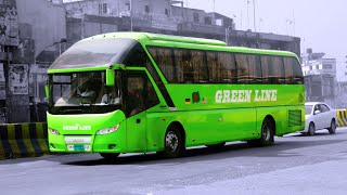 Green Line Single Deck AC Buses Running Video 2019 [upl. by Dnalyag9]