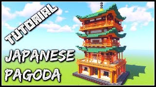 How To Build A Japanese Pagoda  Minecraft Tutorial [upl. by Edelson]