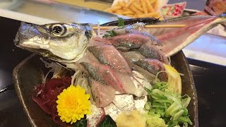 LIVE Fish Sashimi  Ikizukuri   Weird Japanese Food  Eating LIVE Sashimi [upl. by Adnilem]