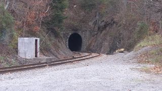 Train passing through tight tunnel hits wall Scary tunnel [upl. by Obe]