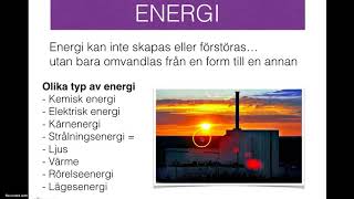 Energi och energiomvandlingar [upl. by Idnek]